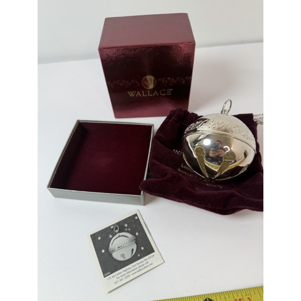 Vintage Wallace Silversmiths 2005 Annual Sleigh Bell Christmas Ornament